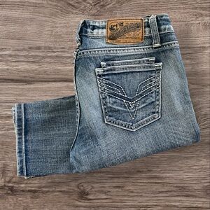 VIGOSS STUDIO The Dublin Skinny Distressed Whiskered Jean 9/10 30 VGUC 30”X31”